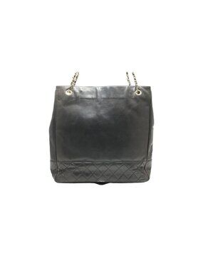 Chanel 0 Quilted GD Leather Chain Tote